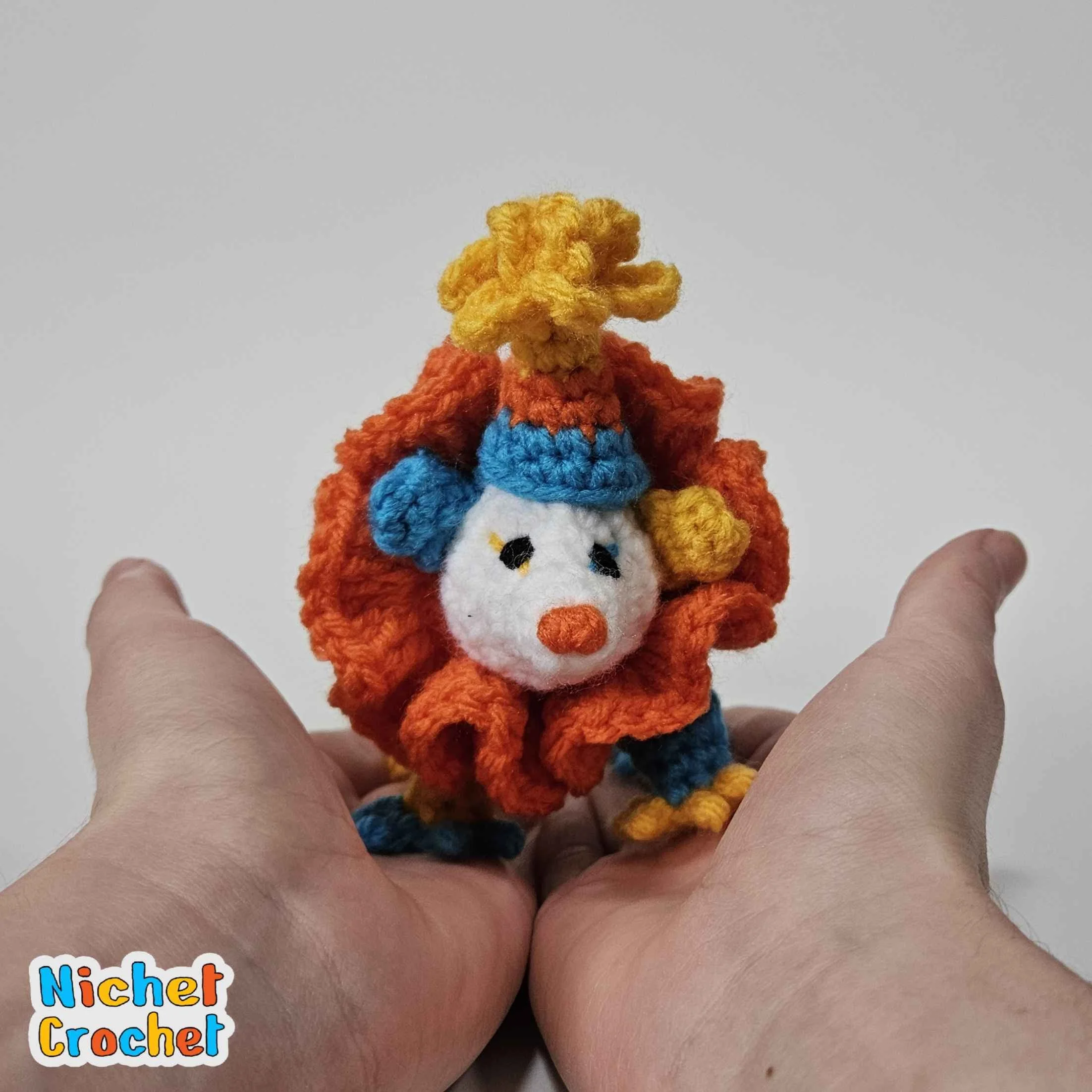 Crochet Kiwi Clown Opossum — Nichet Crochet